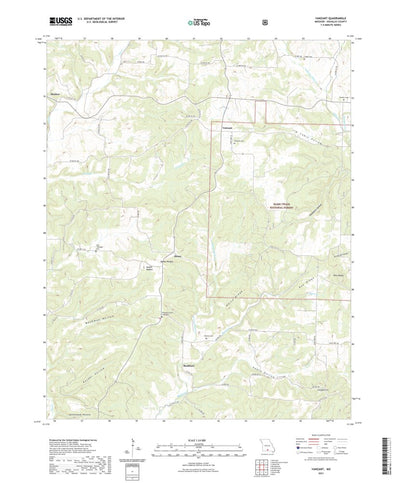 United States Geological Survey Vanzant, MO (2021, 24000-Scale) digital map