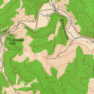 United States Geological Survey Varilla, KY-VA (1954, 24000-Scale) digital map