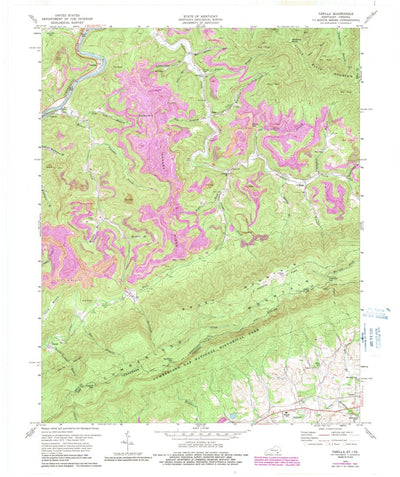 United States Geological Survey Varilla, KY-VA (1974, 24000-Scale) digital map