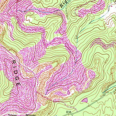 United States Geological Survey Varilla, KY-VA (1974, 24000-Scale) digital map
