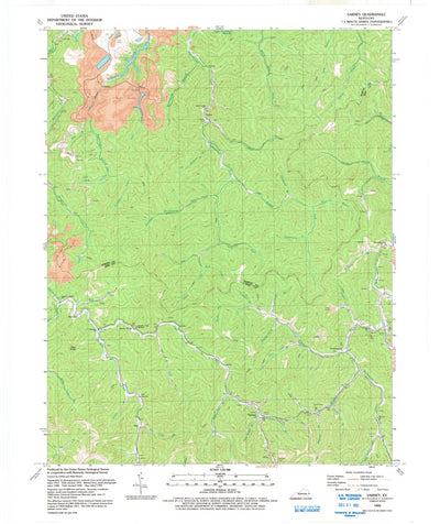 United States Geological Survey Varney, KY (1992, 24000-Scale) digital map