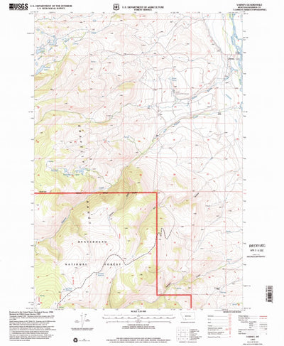 United States Geological Survey Varney, MT (1997, 24000-Scale) digital map