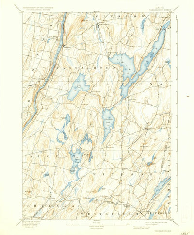 United States Geological Survey Vassalboro, ME (1898, 62500-Scale) digital map