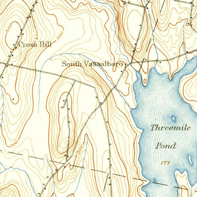 United States Geological Survey Vassalboro, ME (1898, 62500-Scale) digital map
