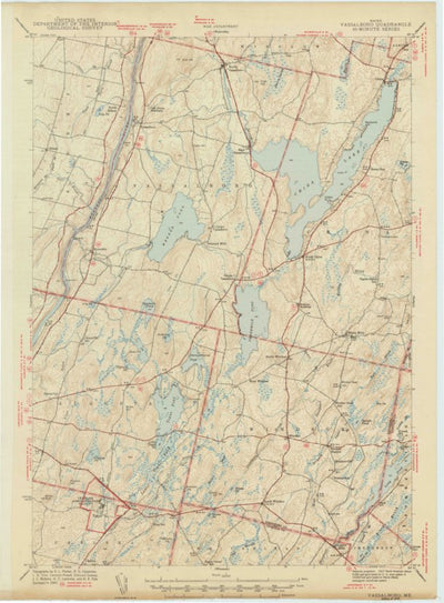 United States Geological Survey Vassalboro, ME (1943, 62500-Scale) digital map