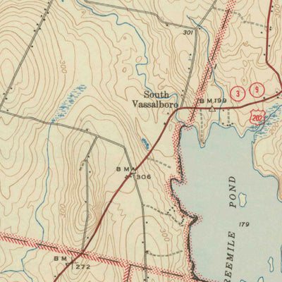 United States Geological Survey Vassalboro, ME (1943, 62500-Scale) digital map