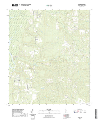 United States Geological Survey Vaughn, AL (2020, 24000-Scale) digital map