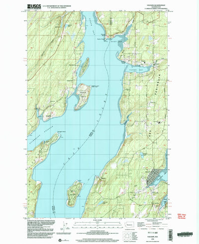 United States Geological Survey Vaughn, WA (1990, 24000-Scale) digital map