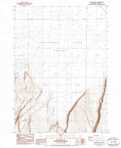 United States Geological Survey Vaughn Well, OR (1986, 24000-Scale) digital map