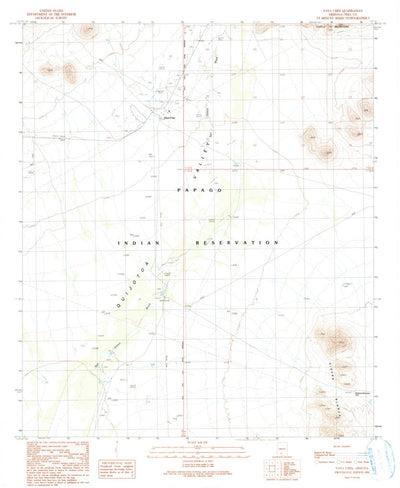 United States Geological Survey Vaya Chin, AZ (1990, 24000-Scale) digital map