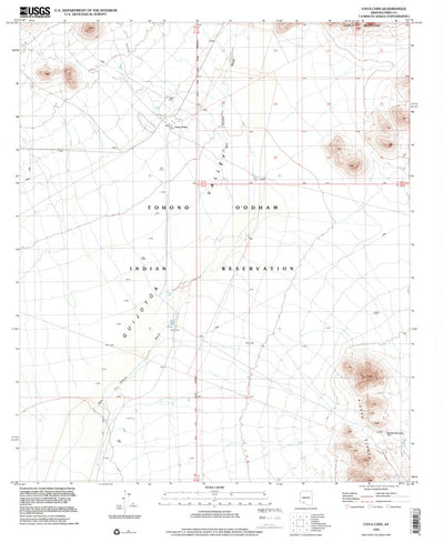 United States Geological Survey Vaya Chin, AZ (1996, 24000-Scale) digital map