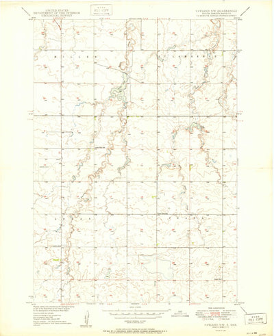 United States Geological Survey Vayland NW, SD (1950, 24000-Scale) digital map