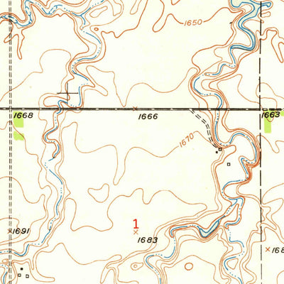 United States Geological Survey Vayland NW, SD (1950, 24000-Scale) digital map