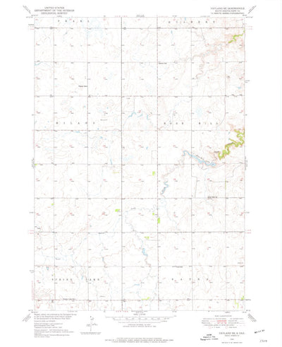 United States Geological Survey Vayland SE, SD (1949, 24000-Scale) digital map