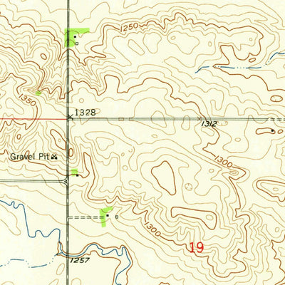 United States Geological Survey Veblen NE, ND-SD (1958, 24000-Scale) digital map