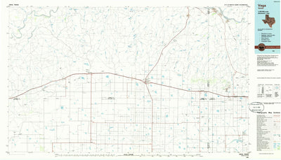 United States Geological Survey Vega, TX (1985, 100000-Scale) digital map