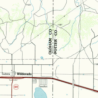 United States Geological Survey Vega, TX (1985, 100000-Scale) digital map