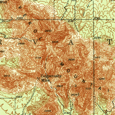 United States Geological Survey Vekol Mountains, AZ (1942, 62500-Scale) digital map