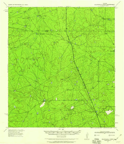 United States Geological Survey Velenzuela Creek, TX (1940, 62500-Scale) digital map