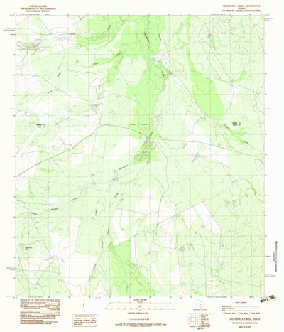 United States Geological Survey Velenzuela Creek, TX (1982, 24000-Scale) digital map