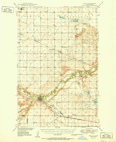 United States Geological Survey Velva, ND (1951, 62500-Scale) digital map