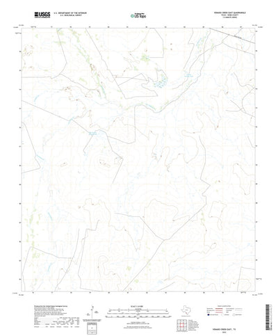 United States Geological Survey Venado Creek East, TX (2022, 24000-Scale) digital map