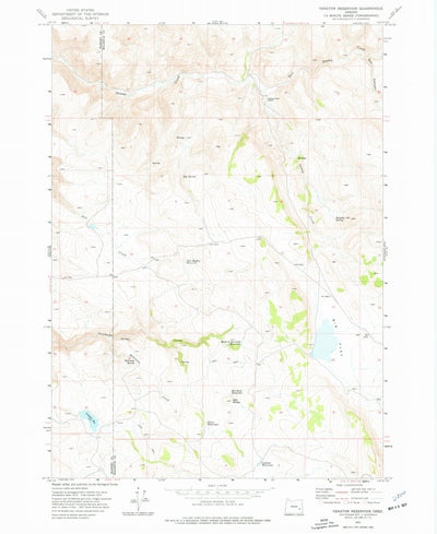 United States Geological Survey Venator Reservoir, OR (1972, 24000-Scale) digital map