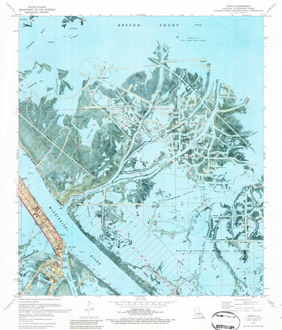 United States Geological Survey Venice, LA (1971, 24000-Scale) digital map