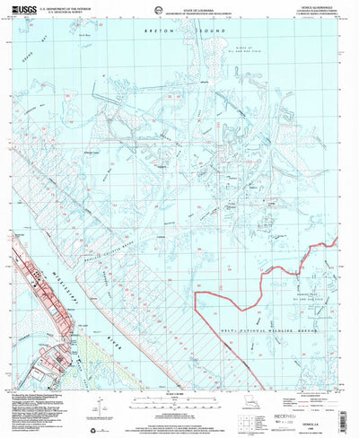 United States Geological Survey Venice, LA (1998, 24000-Scale) digital map
