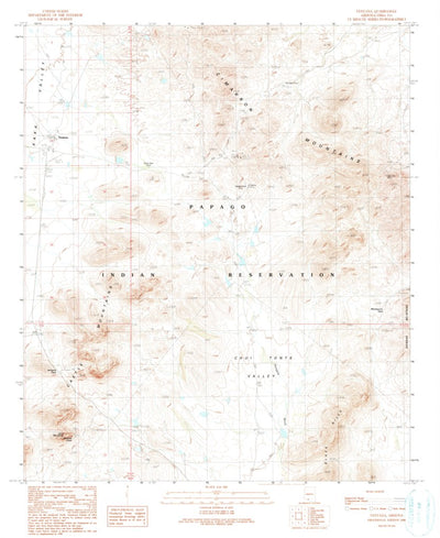 United States Geological Survey Ventana, AZ (1990, 24000-Scale) digital map