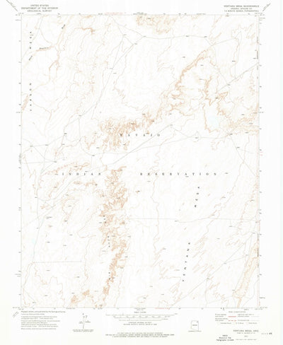 United States Geological Survey Ventana Mesa, AZ (1972, 24000-Scale) digital map