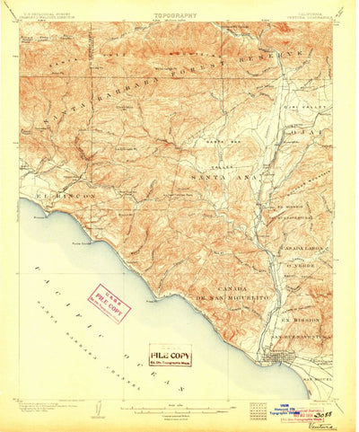 United States Geological Survey Ventura, CA (1904, 62500-Scale) digital map