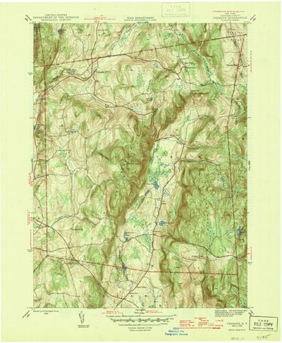 United States Geological Survey Verbank, NY (1946, 31680-Scale) digital map