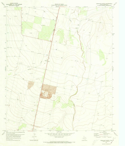 United States Geological Survey Verhalen North, TX (1971, 24000-Scale) digital map