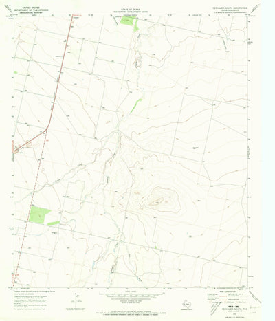 United States Geological Survey Verhalen South, TX (1970, 24000-Scale) digital map