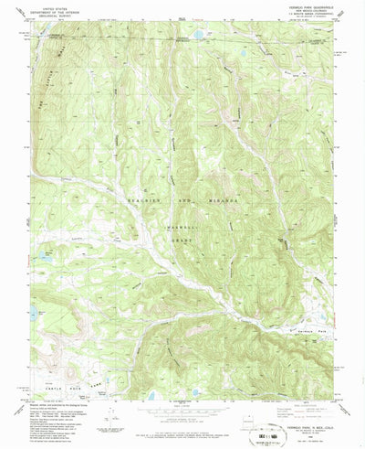 United States Geological Survey Vermejo Park, NM-CO (1986, 24000-Scale) digital map