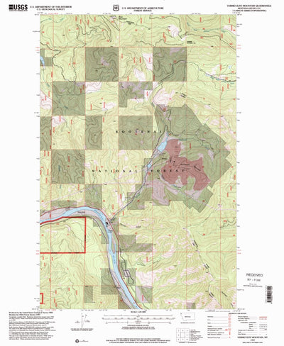 United States Geological Survey Vermiculite Mountain, MT (1997, 24000-Scale) digital map