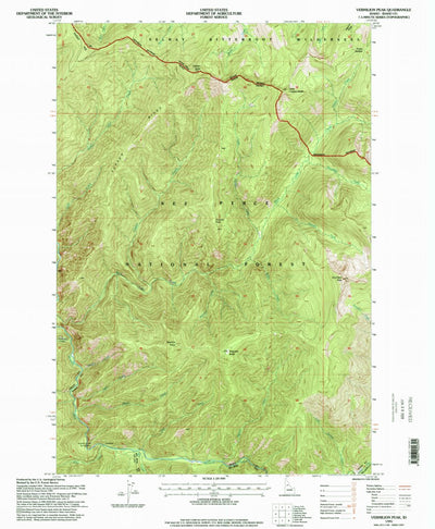 United States Geological Survey Vermilion Peak, ID (1995, 24000-Scale) digital map
