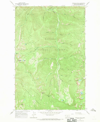 United States Geological Survey Vermilion Peak, MT (1966, 24000-Scale) digital map