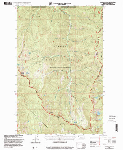 United States Geological Survey Vermilion Peak, MT (1997, 24000-Scale) digital map