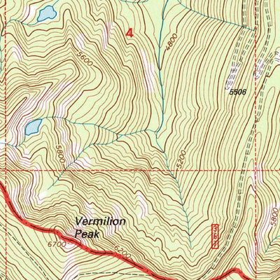 United States Geological Survey Vermilion Peak, MT (1997, 24000-Scale) digital map