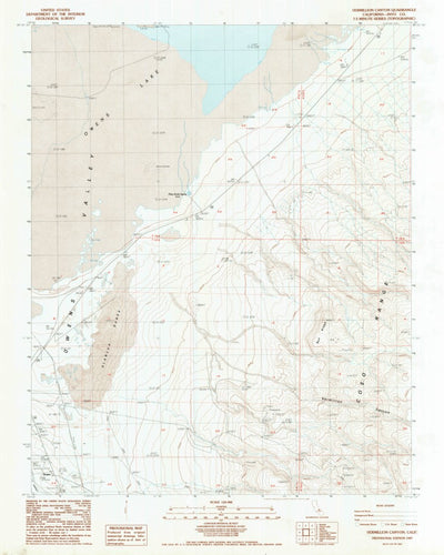 United States Geological Survey Vermillion Canyon, CA (1987, 24000-Scale) digital map