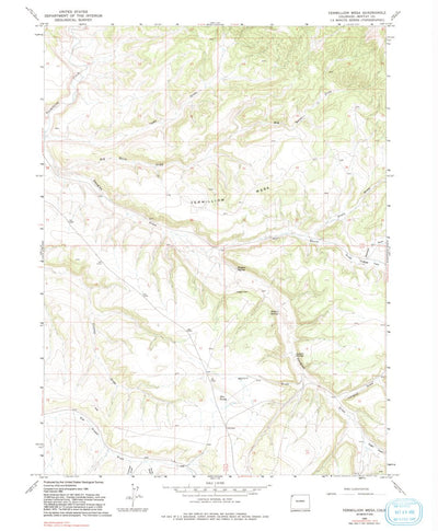 United States Geological Survey Vermillion Mesa, CO (1966, 24000-Scale) digital map