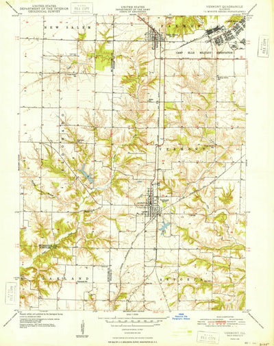 United States Geological Survey Vermont, IL (1948, 24000-Scale) digital map