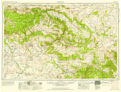 United States Geological Survey Vernal, UT-CO-WY (1958, 250000-Scale) digital map