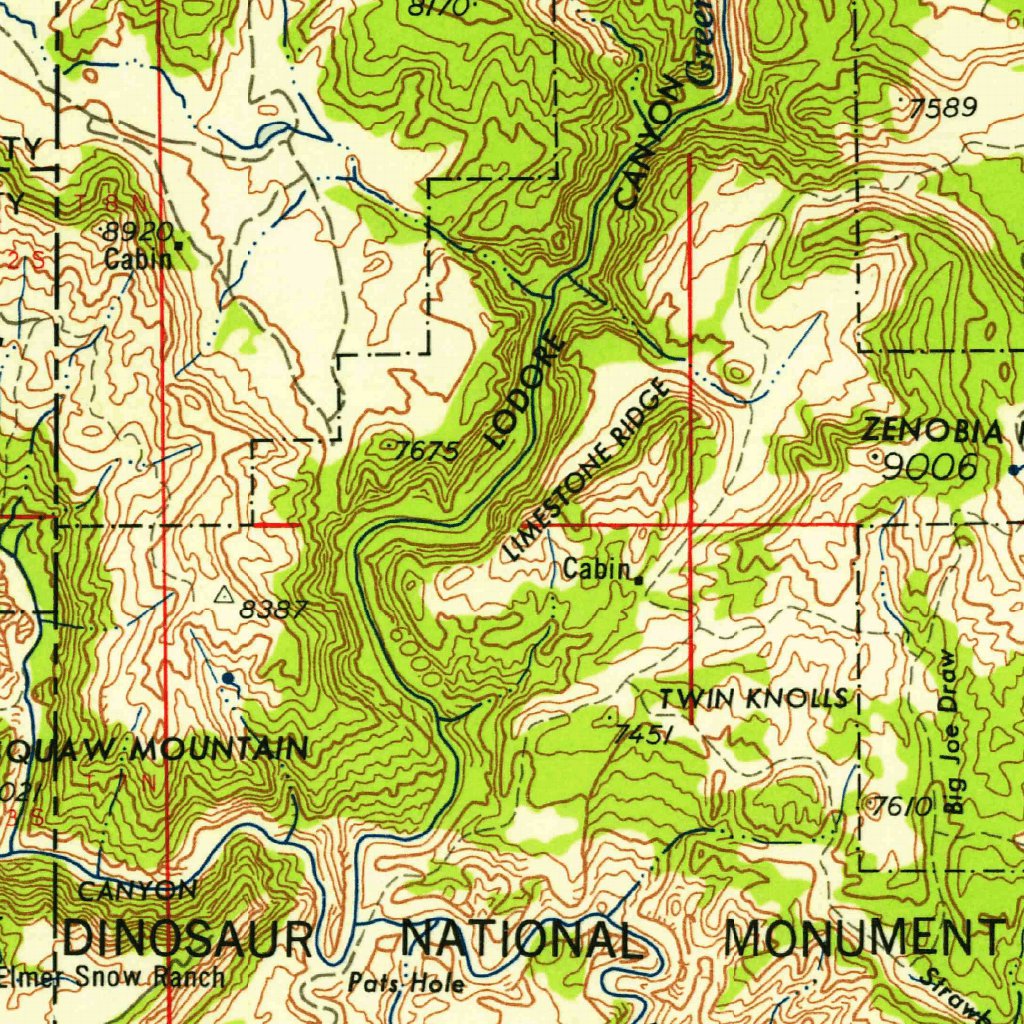 Vernal, UT-CO-WY (1958, 250000-Scale) Map by United States Geological ...