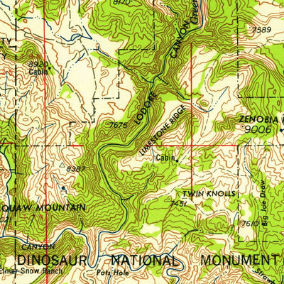 United States Geological Survey Vernal, UT-CO-WY (1958, 250000-Scale) digital map
