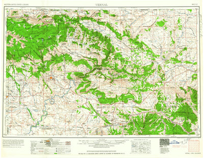 United States Geological Survey Vernal, UT-CO-WY (1960, 250000-Scale) digital map