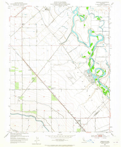 United States Geological Survey Vernalis, CA (1952, 24000-Scale) digital map