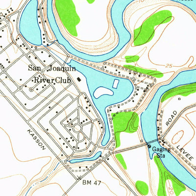 United States Geological Survey Vernalis, CA (1952, 24000-Scale) digital map